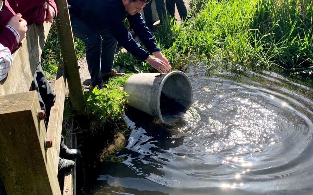 Great excitement with the annual release of the trout from Berkshire Trout Fisheries for our Fishing Club on the River Pang which runs through the School grounds. 3B were delighted to be able to help during their ‘science’ lesson – what a country prep school education is all about.  Tight lines!