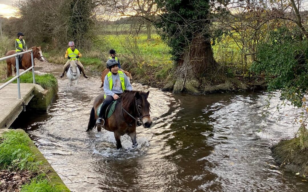 Out on a hack and into the river Pang which runs straight through our stunning 500 acre school estate. There is always somewhere new to explore!